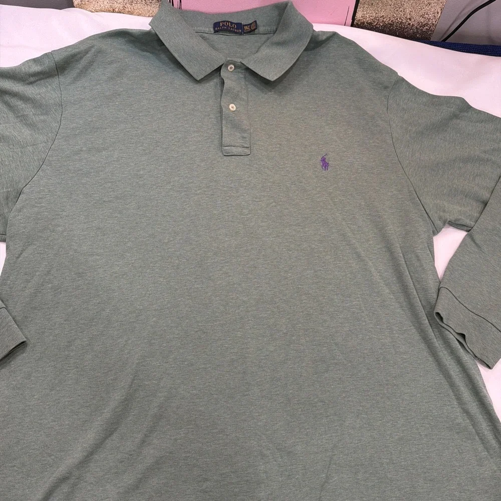 Polo Ralph Lauren Men's Long Sleeve Collared Shirt‎ Mint 3xlt 509
